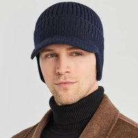 Men's knitted hat with ear flaps – Kian