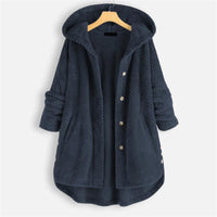Trendy Cut Fleece Jacket with Hood - FleeceLux