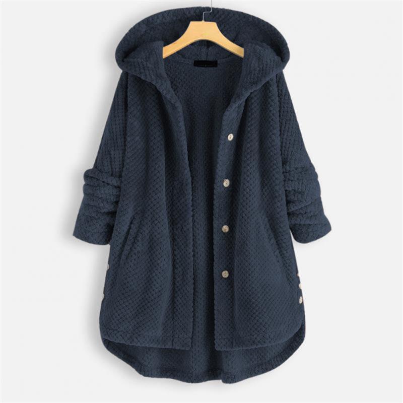 Trendy Cut Fleece Jacket with Hood - FleeceLux
