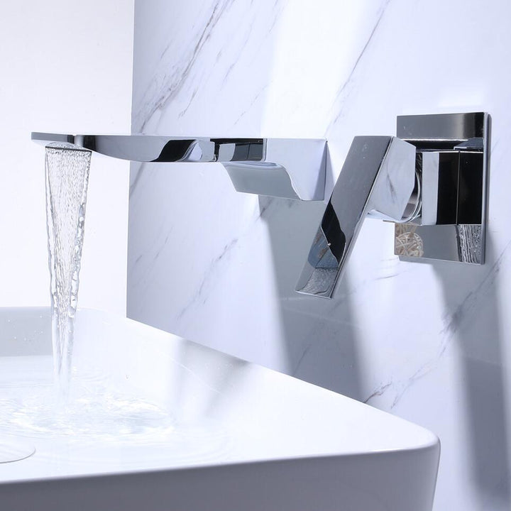 Grifo de pared con sensor y caño tipo cascada – Fluxis