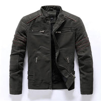 Men's biker jacket with stand-up collar – Rafael autumn edition