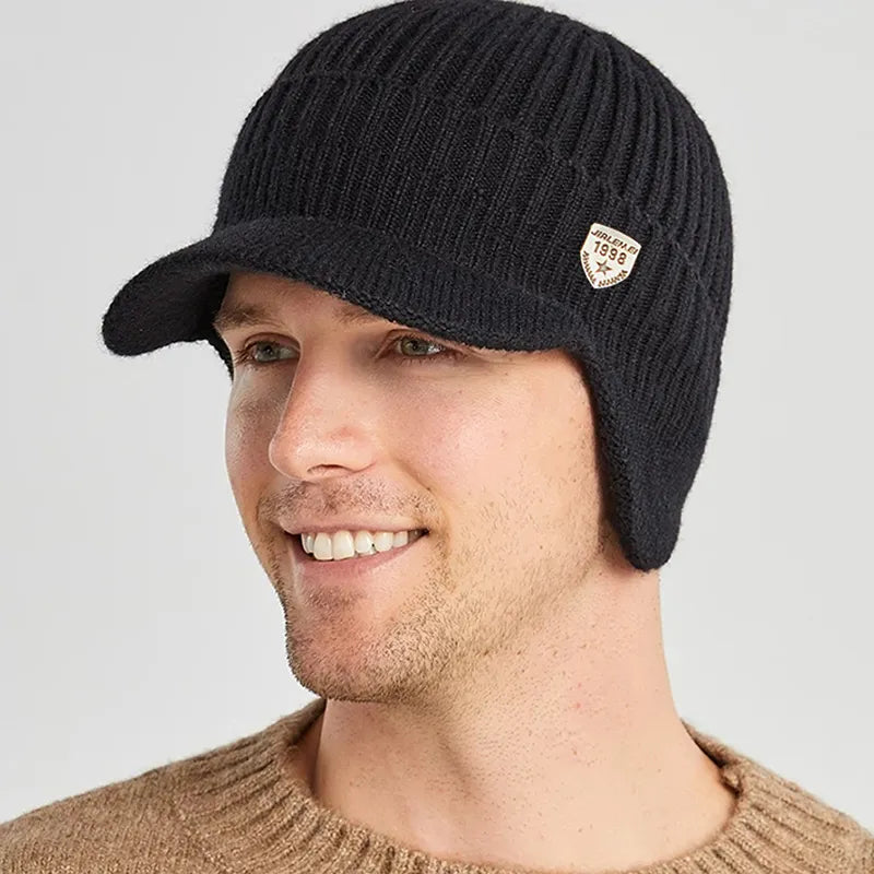 Men's knitted hat with ear flaps – Kian