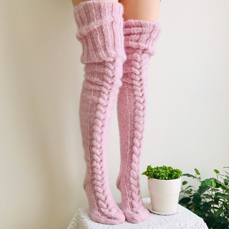 Women's Over-the-Knee Knit Socks – Aurora