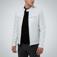 Herren Lederjacke Schlanker Schnitt - Spencer