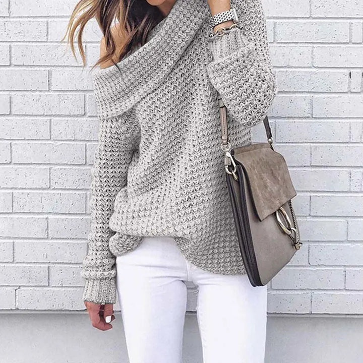Women's Off-Shoulder Knit Sweater – Selina