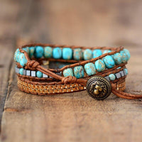 Turquoise Soothing Energy Wrap Bracelet - Elara