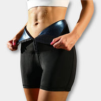 High-waisted sauna sweatpants with waist trainer - SweatSculpt