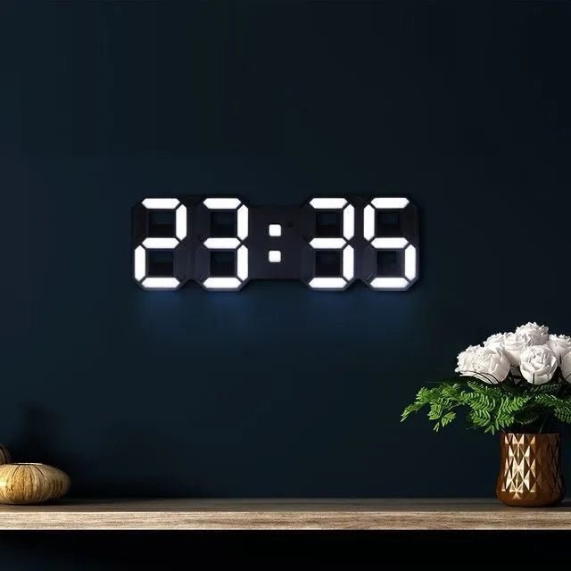 3D LED Wall Clock with Dimmable Light – Timora
