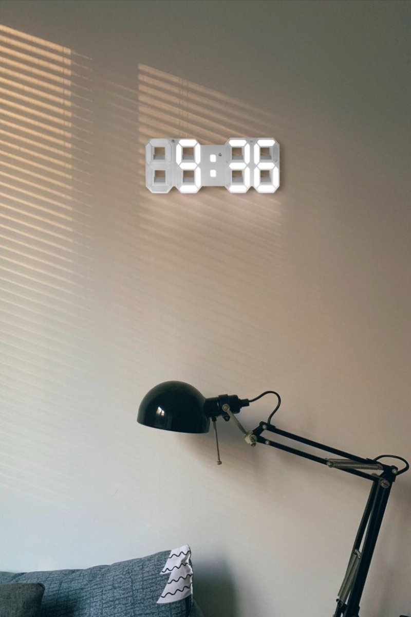 3D LED Wall Clock with Dimmable Light – Timora