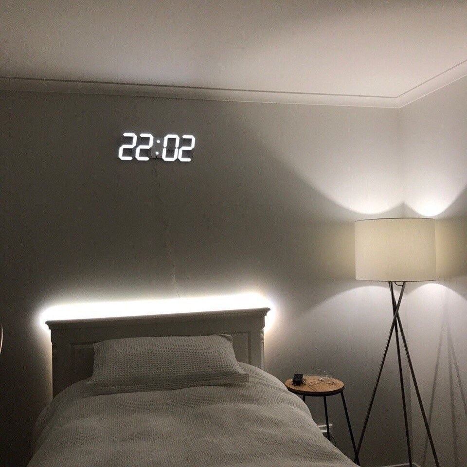 3D LED Wall Clock with Dimmable Light – Timora