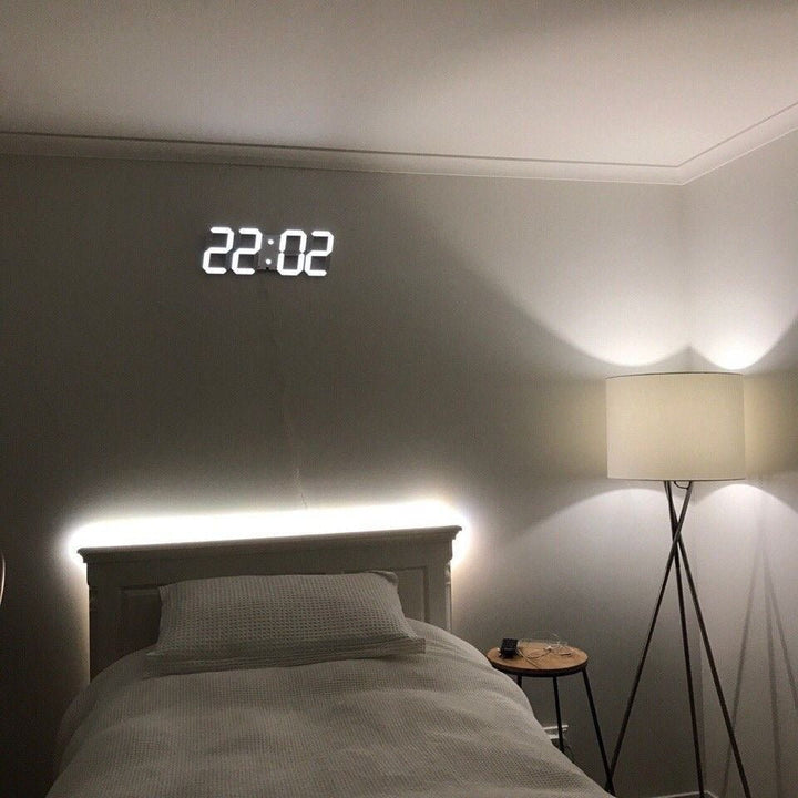 3D LED Wall Clock with Dimmable Light – Timora