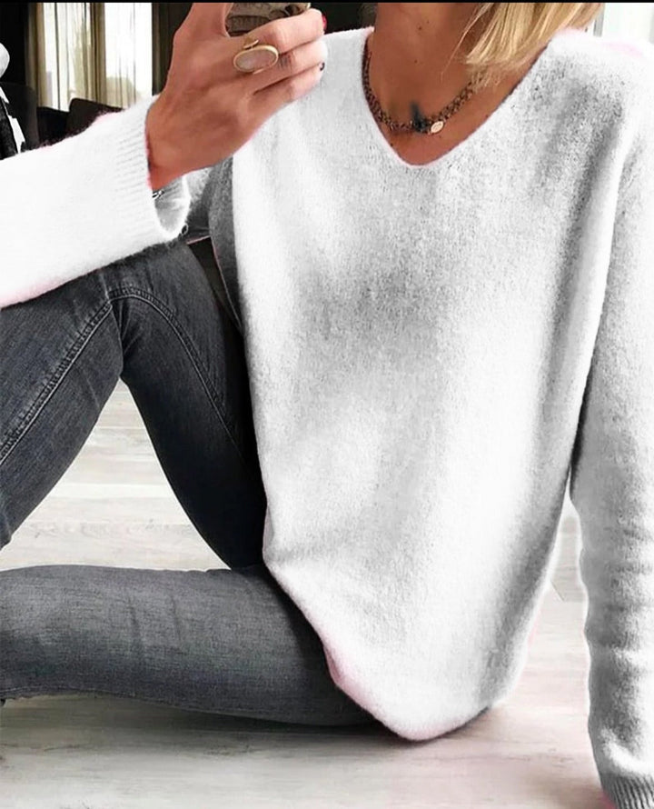 Casual Einfarbiger Damenpullover - Sophie