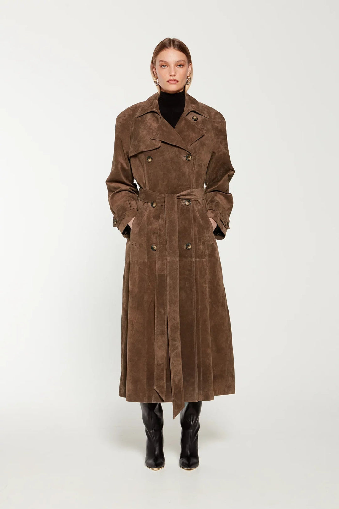 Damen-Wintermantel aus Kunstwildleder – Sorina