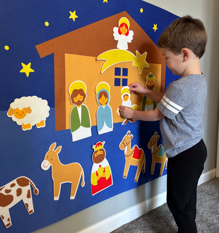 Pesebre navideño de fieltro para diversión y tradición compartida – KinderKerst