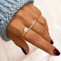 Flettet dobbelt ring - Lina