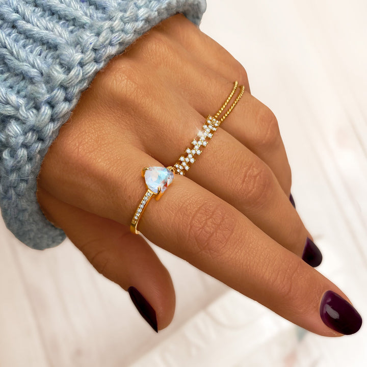 Flettet dobbelt ring - Lina