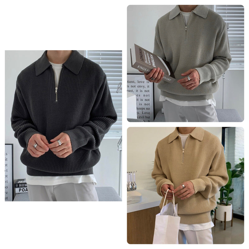 Men's Sweatshirt with Zipper Collar – Jonas
