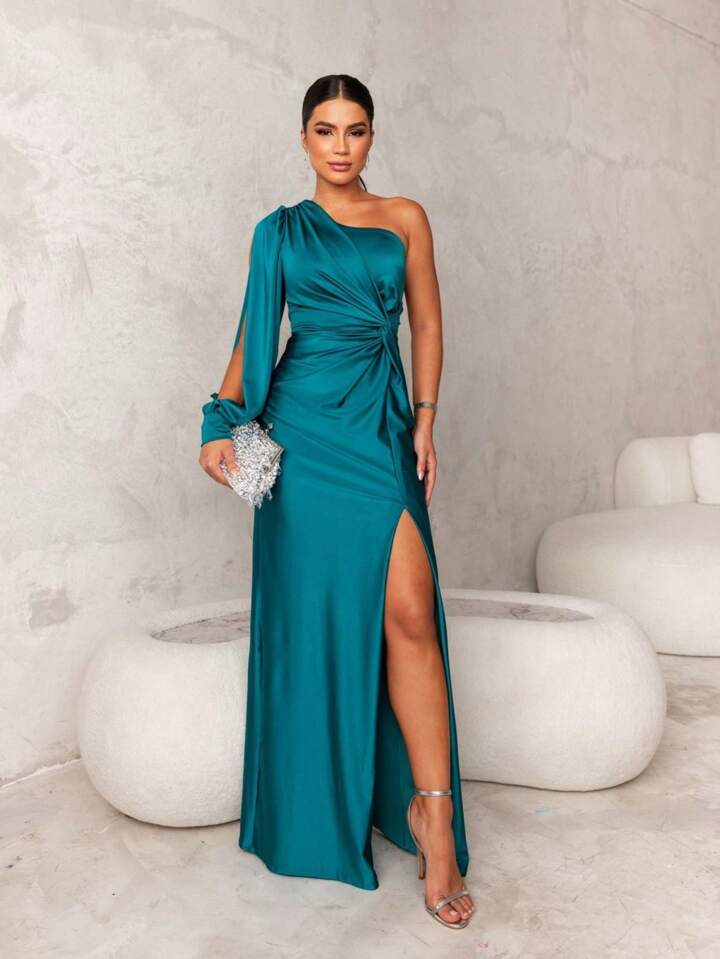 Ein-Schulter Abendkleid für einen Raffinierten Look - Ravina