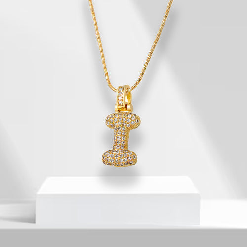 Bubble Letter Chain with Pendant - LuxeLette