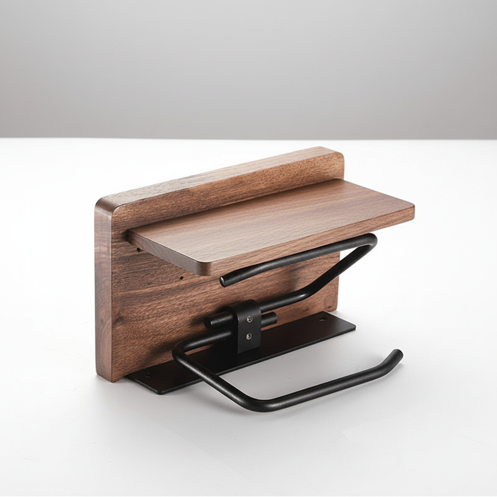 Industrieller Metallpapierhalter - WoodlyKeep