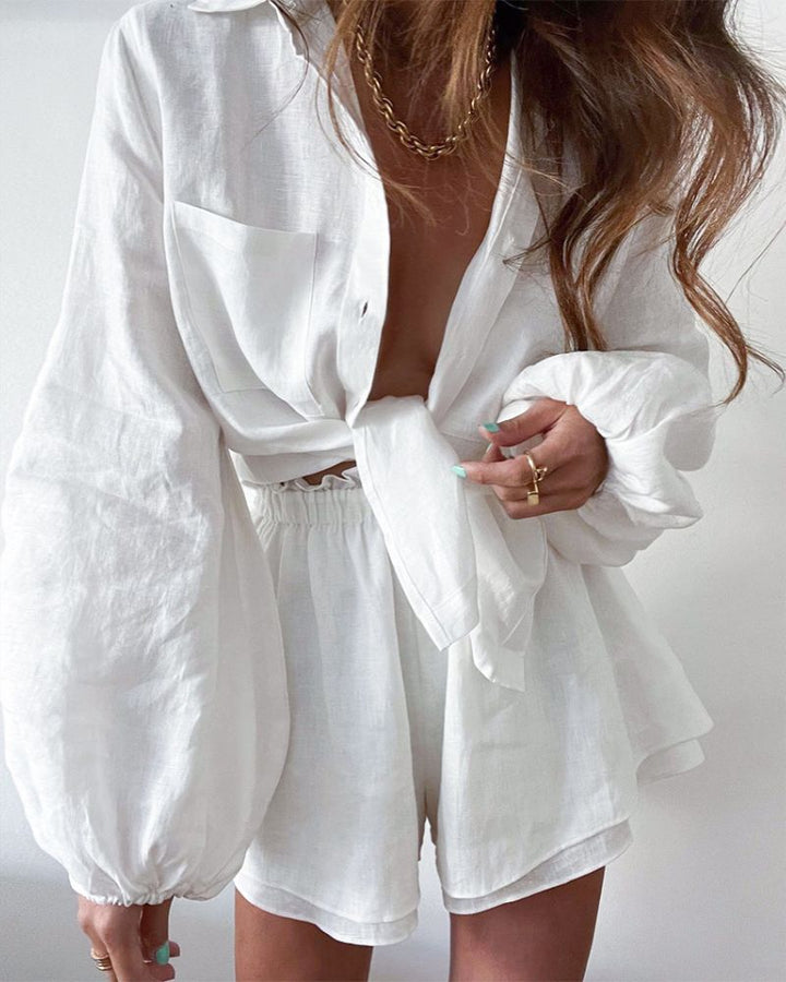 Zeitloses Leinen-Sommeroutfit für Damen – Celeste