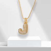 Bubble Letter Chain with Pendant - LuxeLette