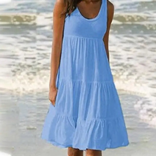 Trendiges Ärmelloses Minikleid mit Rundhalsausschnitt – Amelie