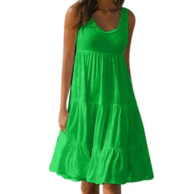 Trendiges Ärmelloses Minikleid mit Rundhalsausschnitt – Amelie