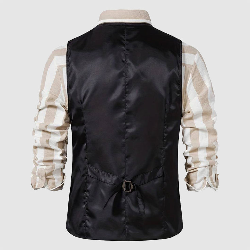 Vintage herrevest med ternet mønster – Henri