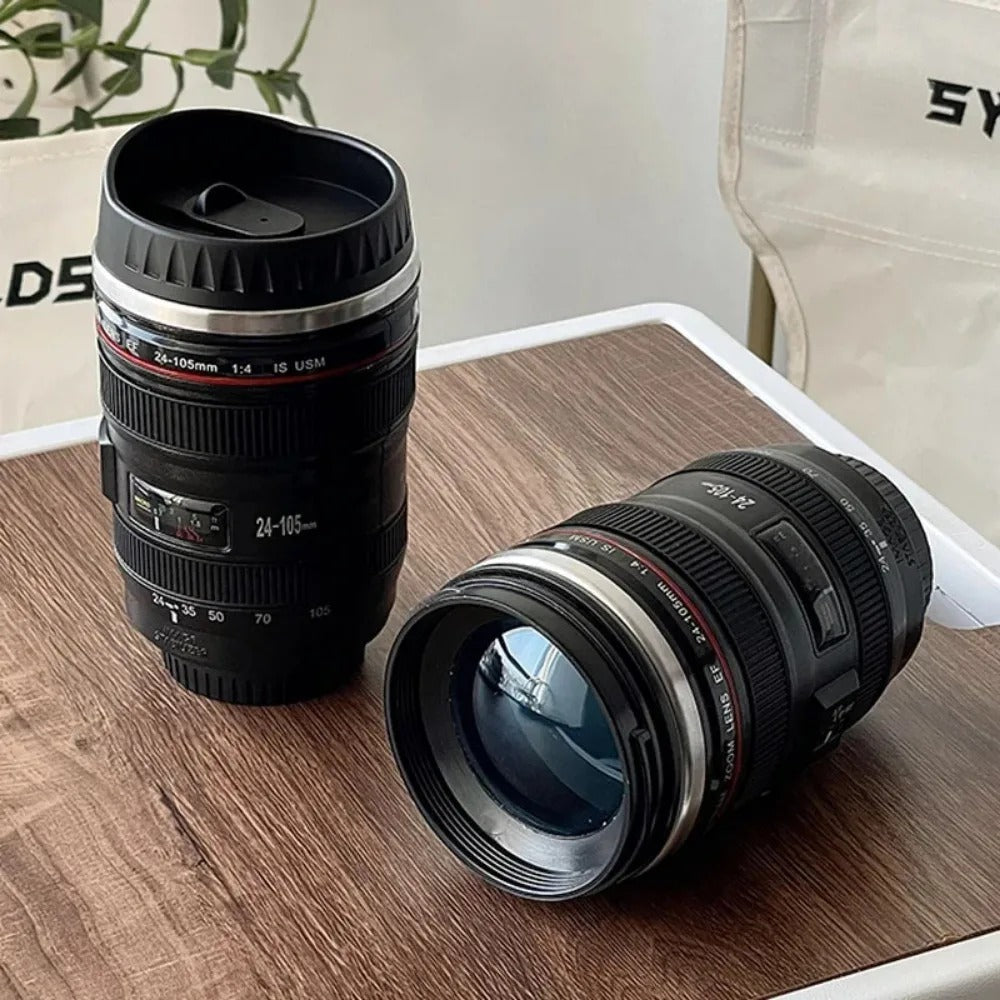 Kaffeebecher in Kameralinsen-Optik – FocusMug