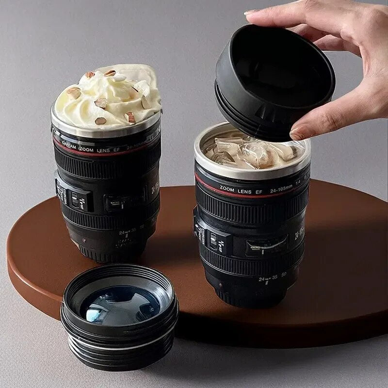 Kaffeebecher in Kameralinsen-Optik – FocusMug