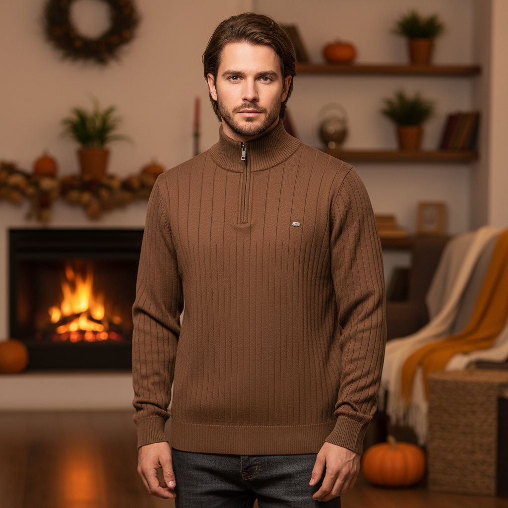 Klassischer Pullover Mit Reißverschluss - Finn