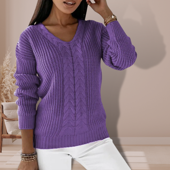 Luxurious women's knitted sweater – Vivienne