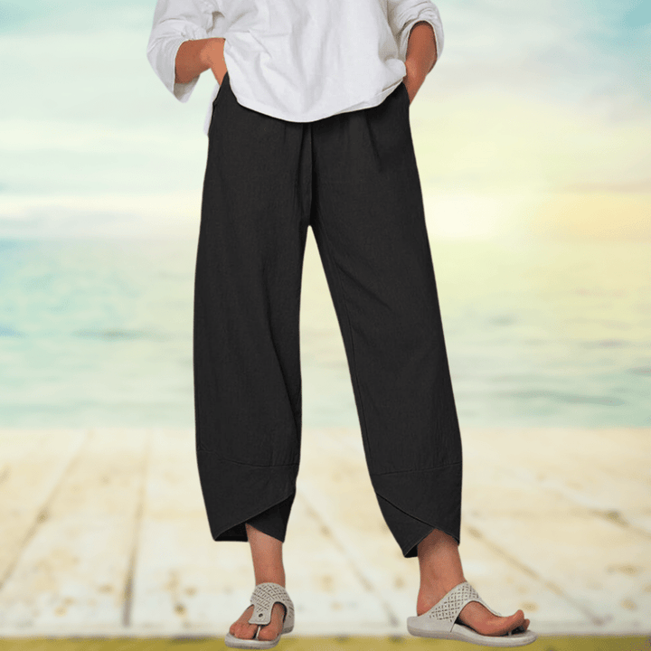 Light Cotton Pants with Elastic Waist – Mila