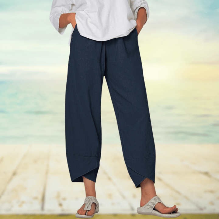 Light Cotton Pants with Elastic Waist – Mila