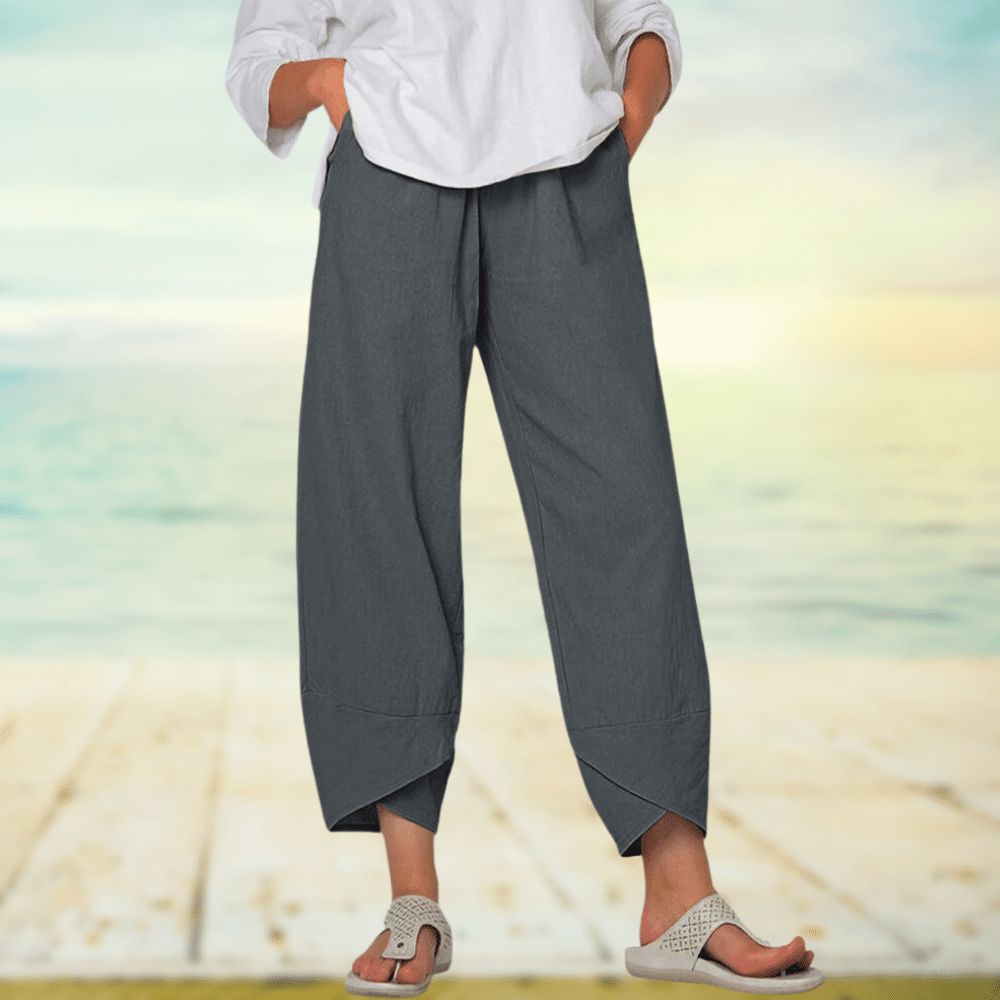 Light Cotton Pants with Elastic Waist – Mila