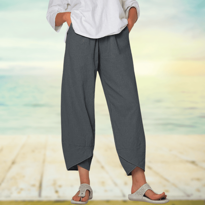 Light Cotton Pants with Elastic Waist – Mila