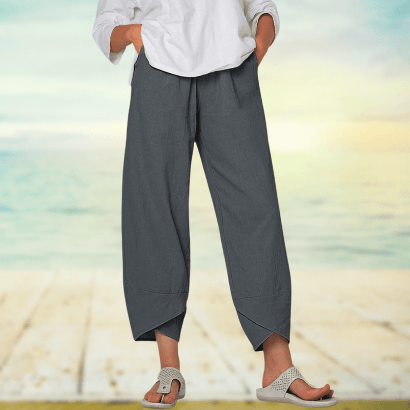 Light Cotton Pants with Elastic Waist – Mila