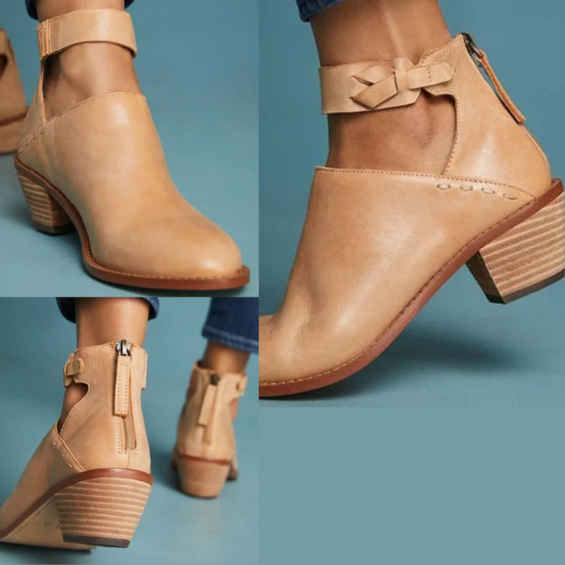 Comfortable women's heels with zipper – Vera