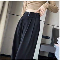 Schwarze dame high waist palazzo-bukse – Elara