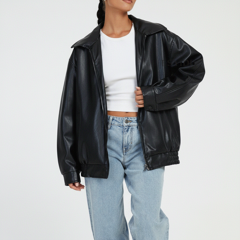 Kunstleder Motorradjacke - Stella