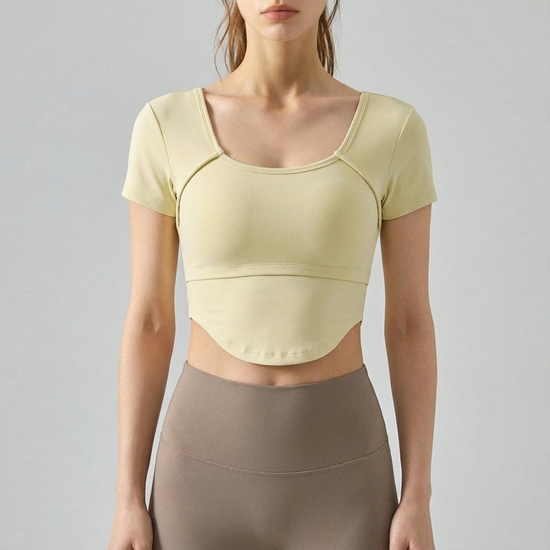 Kurzärmeliges Crop Top - Bella