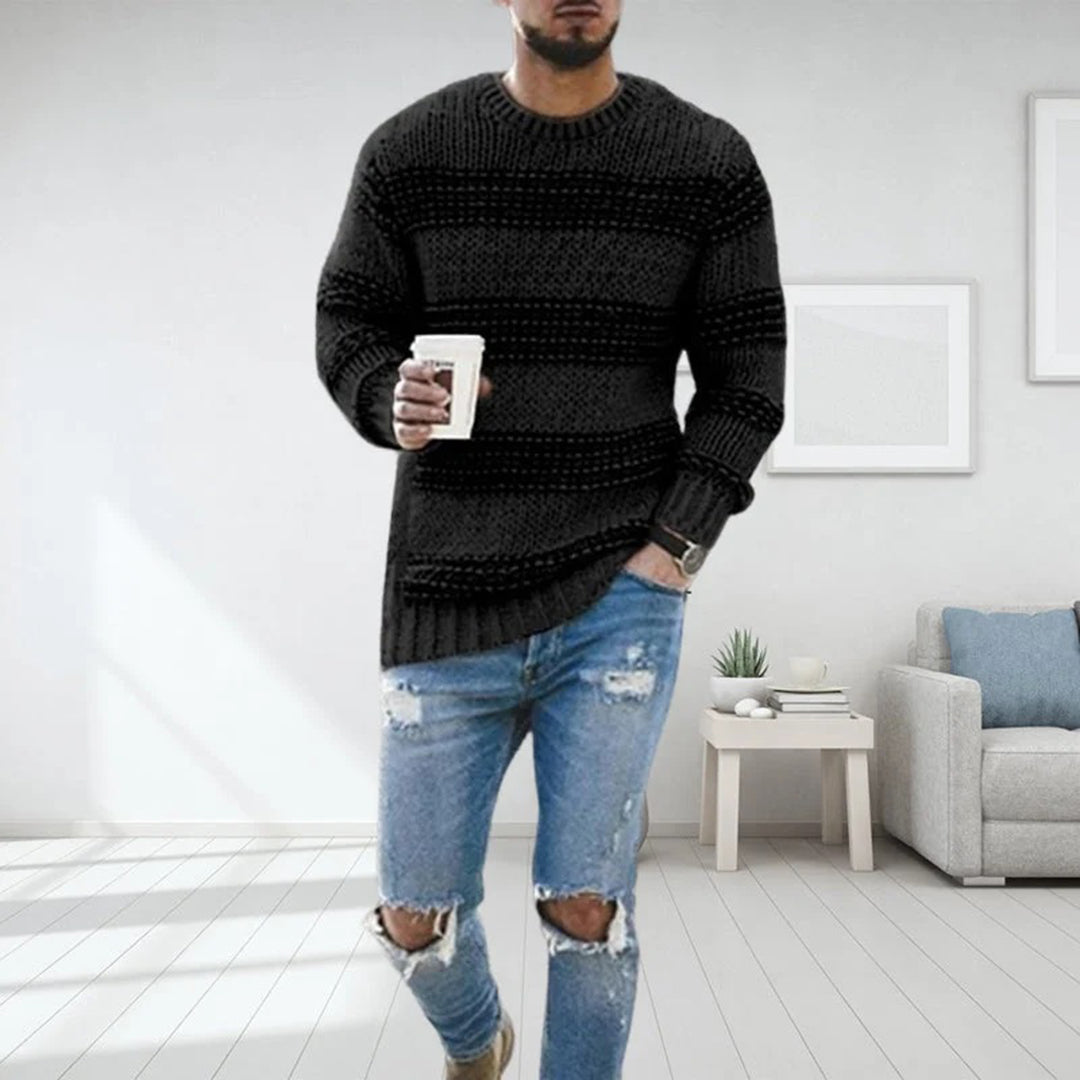 Coarsely Knitted Scandinavian Men's Sweater - Arvid