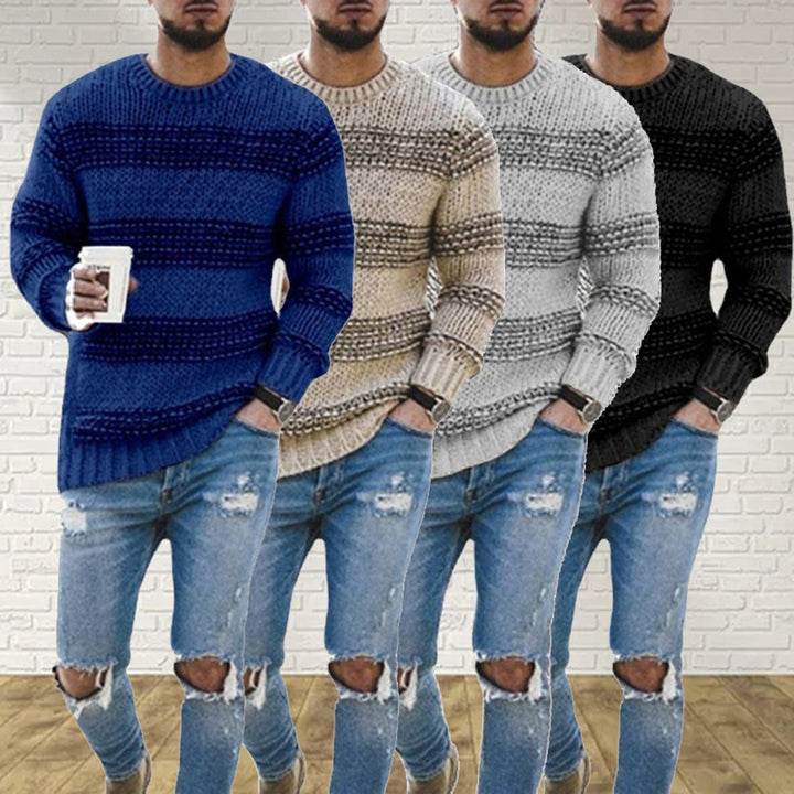 Coarsely Knitted Scandinavian Men's Sweater - Arvid