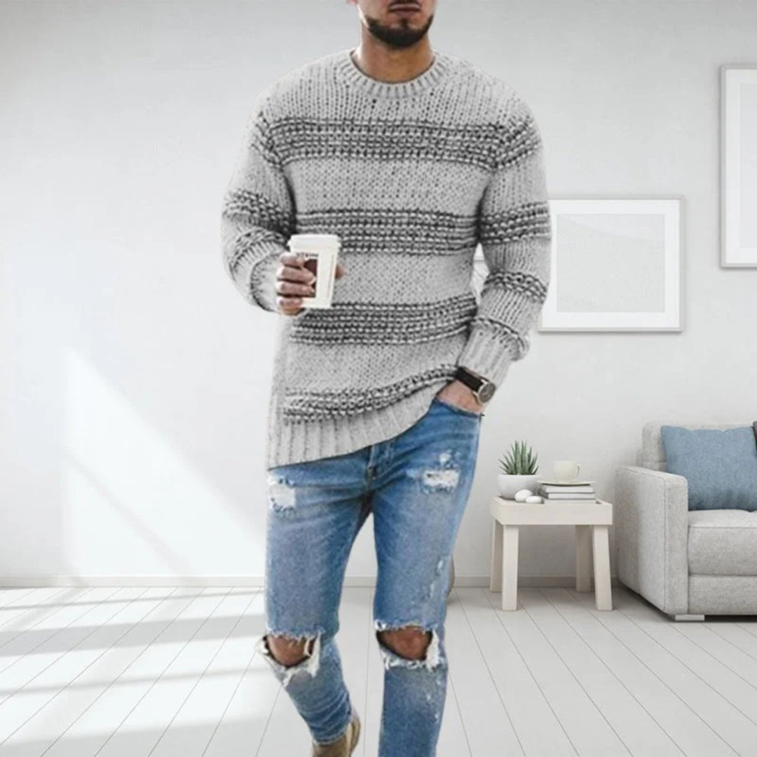 Coarsely Knitted Scandinavian Men's Sweater - Arvid