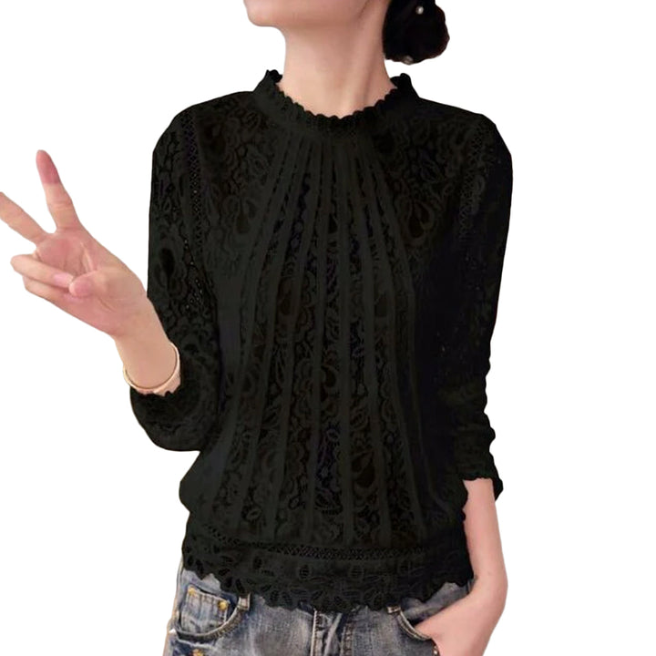 Blusa de punta con mangas largas – Amira Encanto de otoño