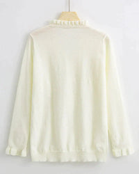Stylish Sweater with Ruffles - Elodie
