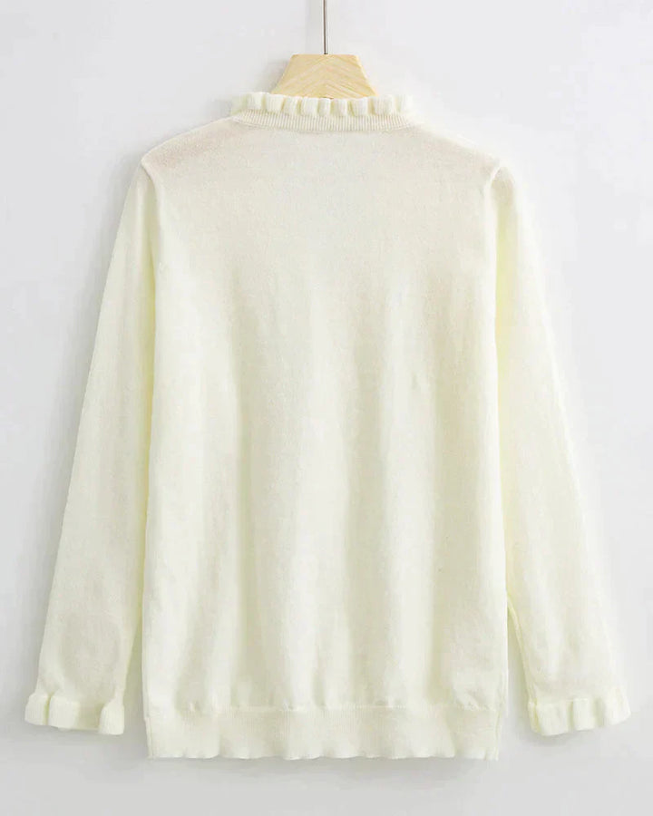 Stylish Sweater with Ruffles - Elodie