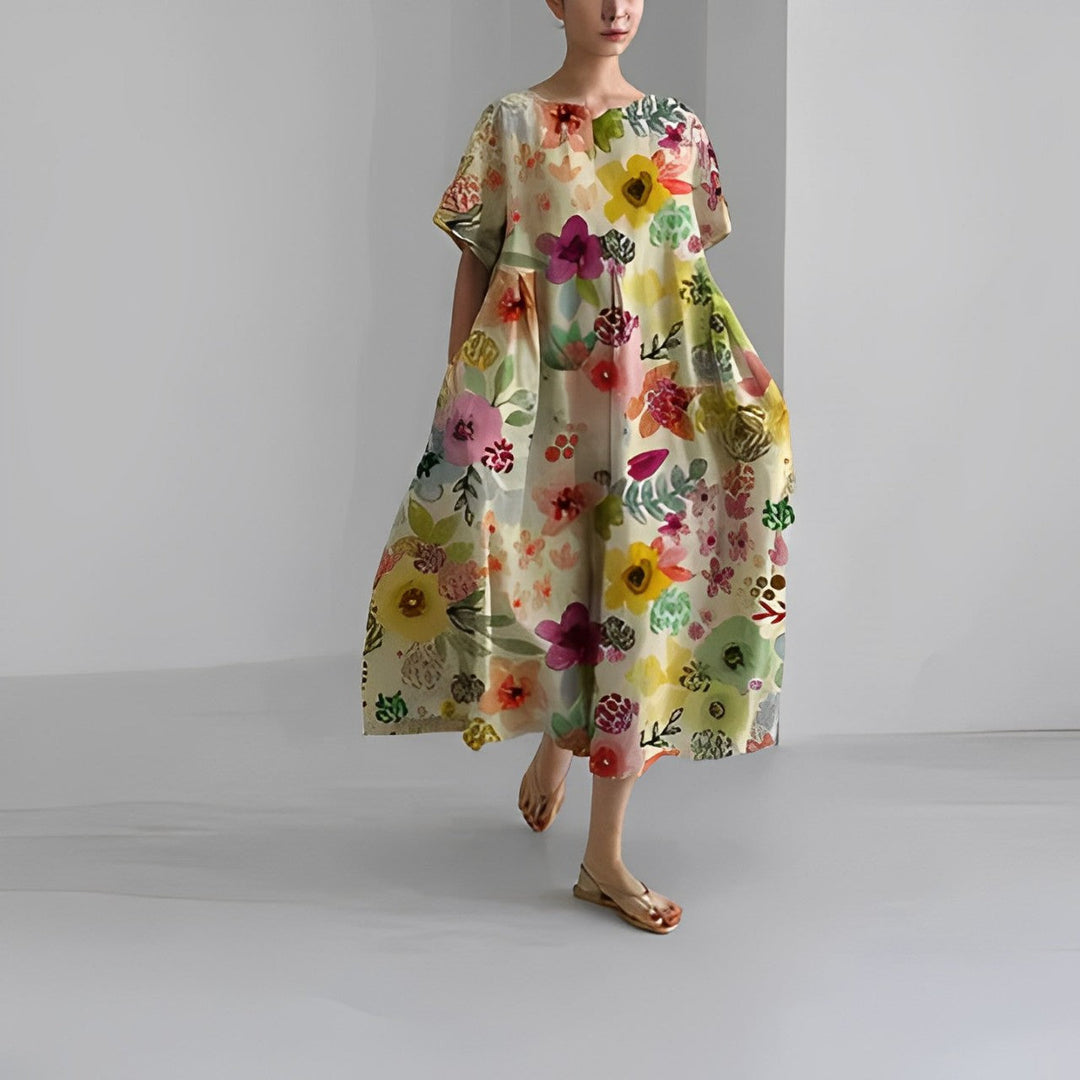 Boho Flower Maxi Dress - FloraChic