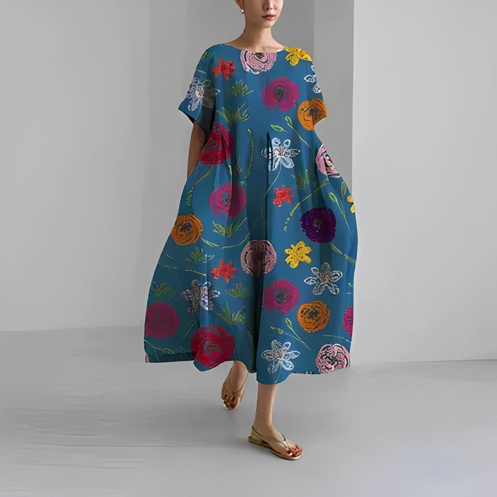 Boho Flower Maxi Dress - FloraChic